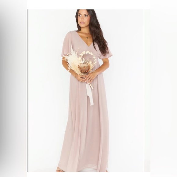 Show Me Your MuMu Emily Empire Maxi Dress, NWT, Soft Beige, XL - Picture 2 of 4